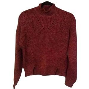 Blue Life  Mock Turtleneck  Sweater Red Small